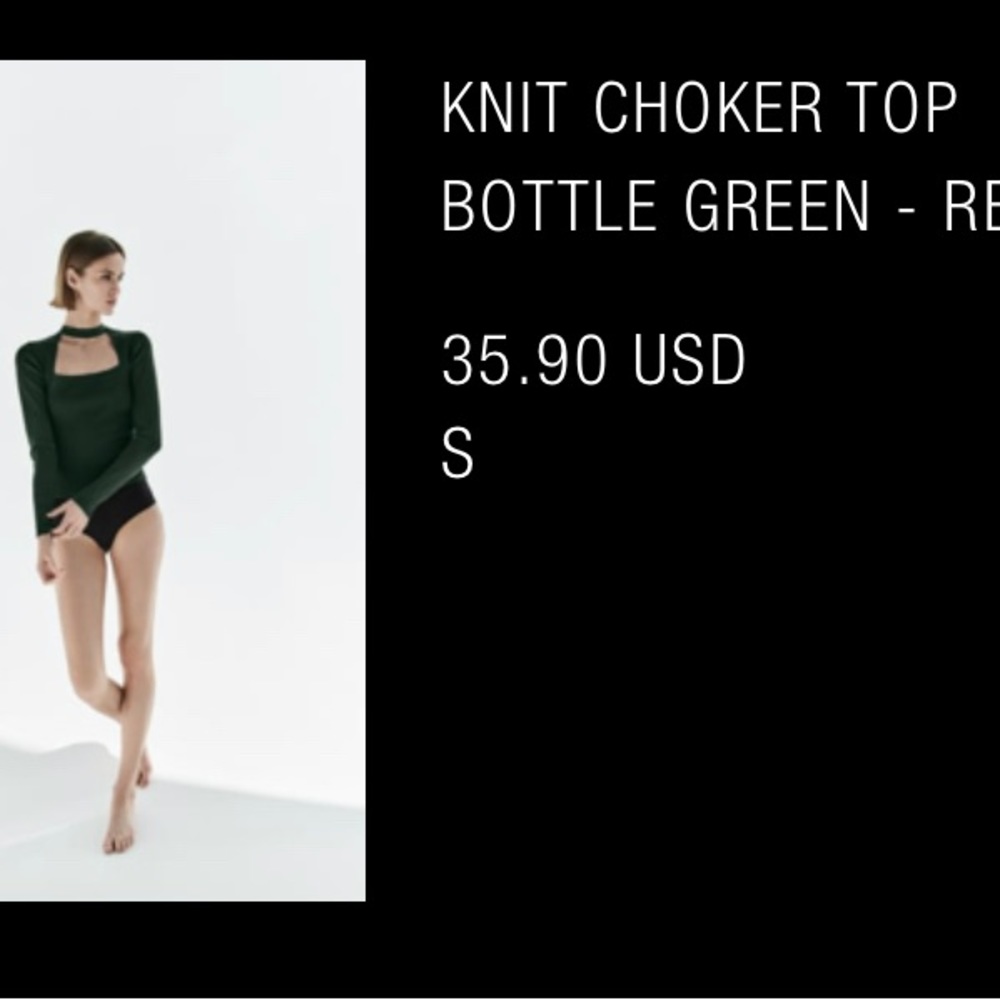 Zara knit choker top